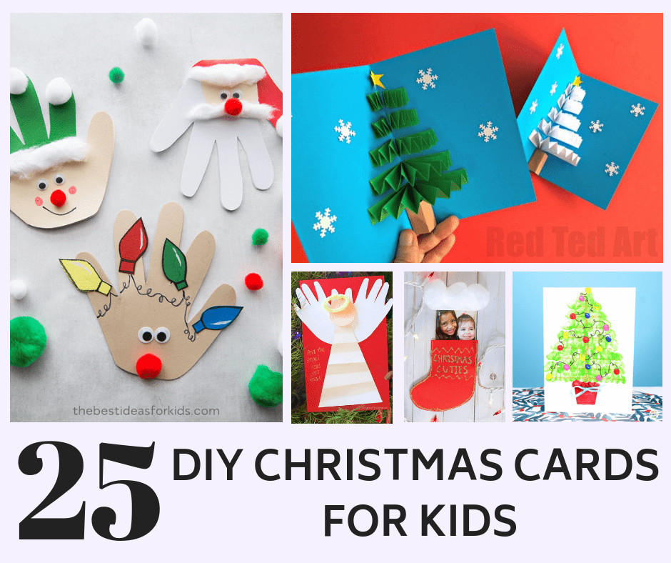 DIY Christmas Card For Kids
 25 Cute homemade Christmas card ideas for kids Crafts By Ria