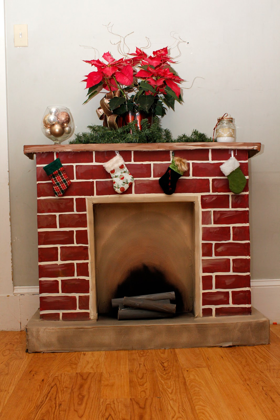 DIY Christmas Fireplace
 365 Days to Simplicity Chestnuts roasting on an cardboard