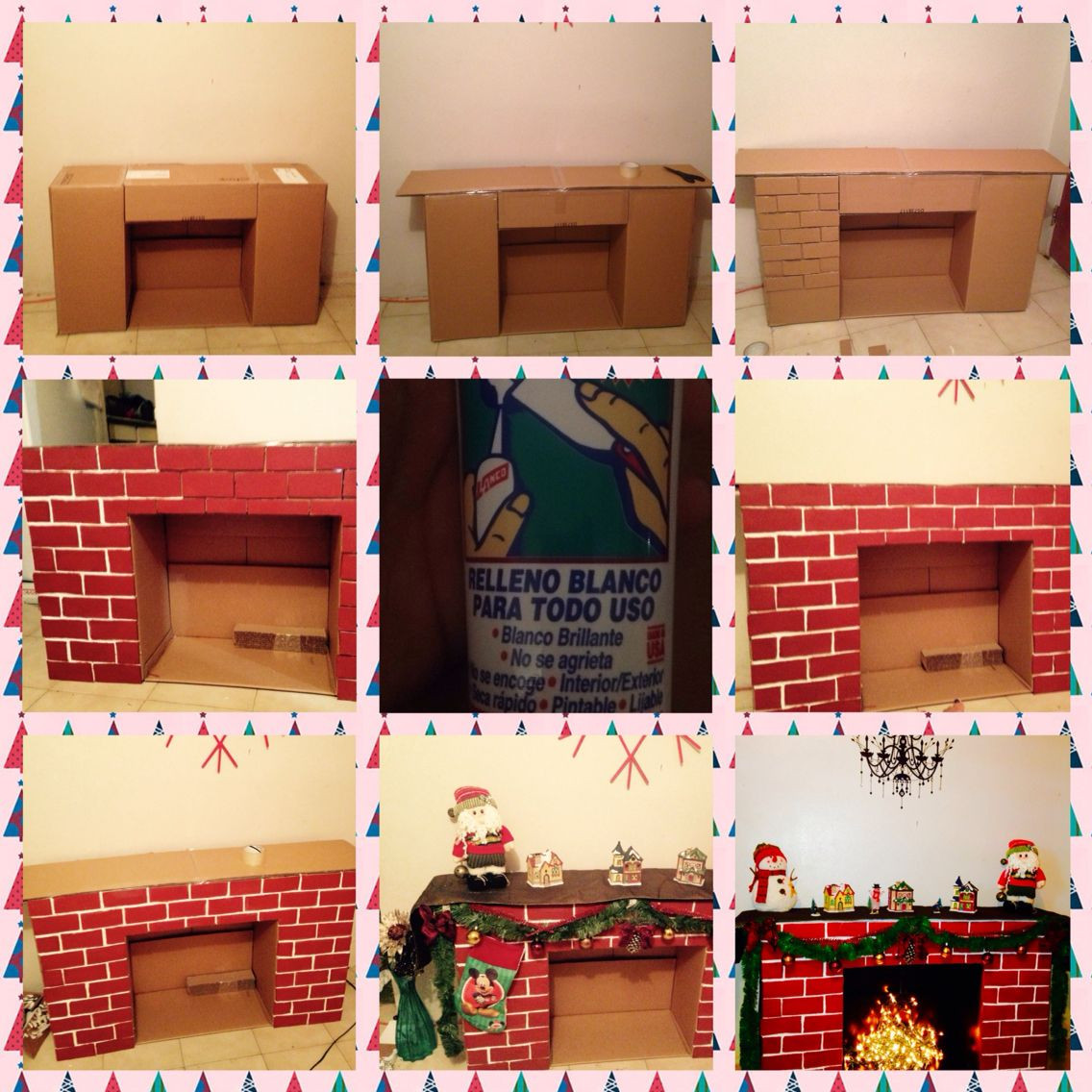 DIY Christmas Fireplace
 DIY Cardboard Fireplace … Stuff to Buy