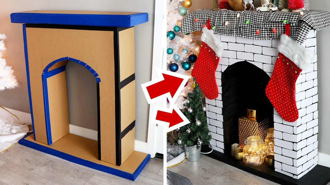 DIY Christmas Fireplace
 DIY Faux Fireplace made of Cardboard HGTV Handmade