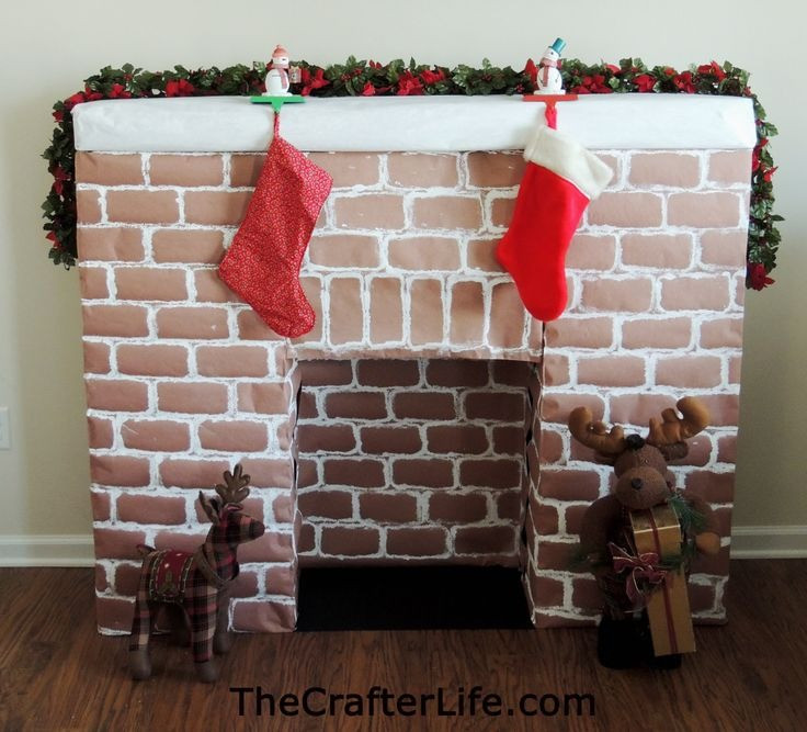 DIY Christmas Fireplace
 Fake Christmas Fireplace