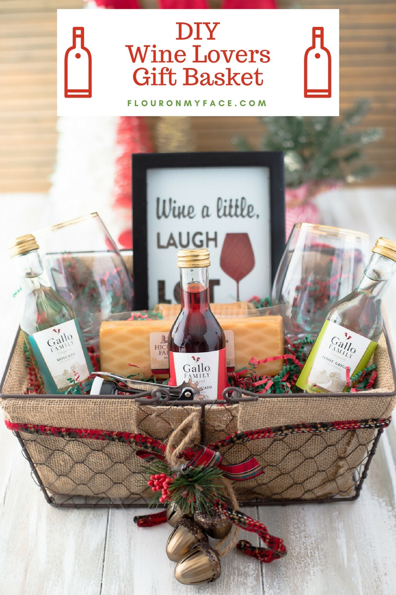 DIY Christmas Gift Basket
 DIY Wine Gift Basket Ideas Flour My Face