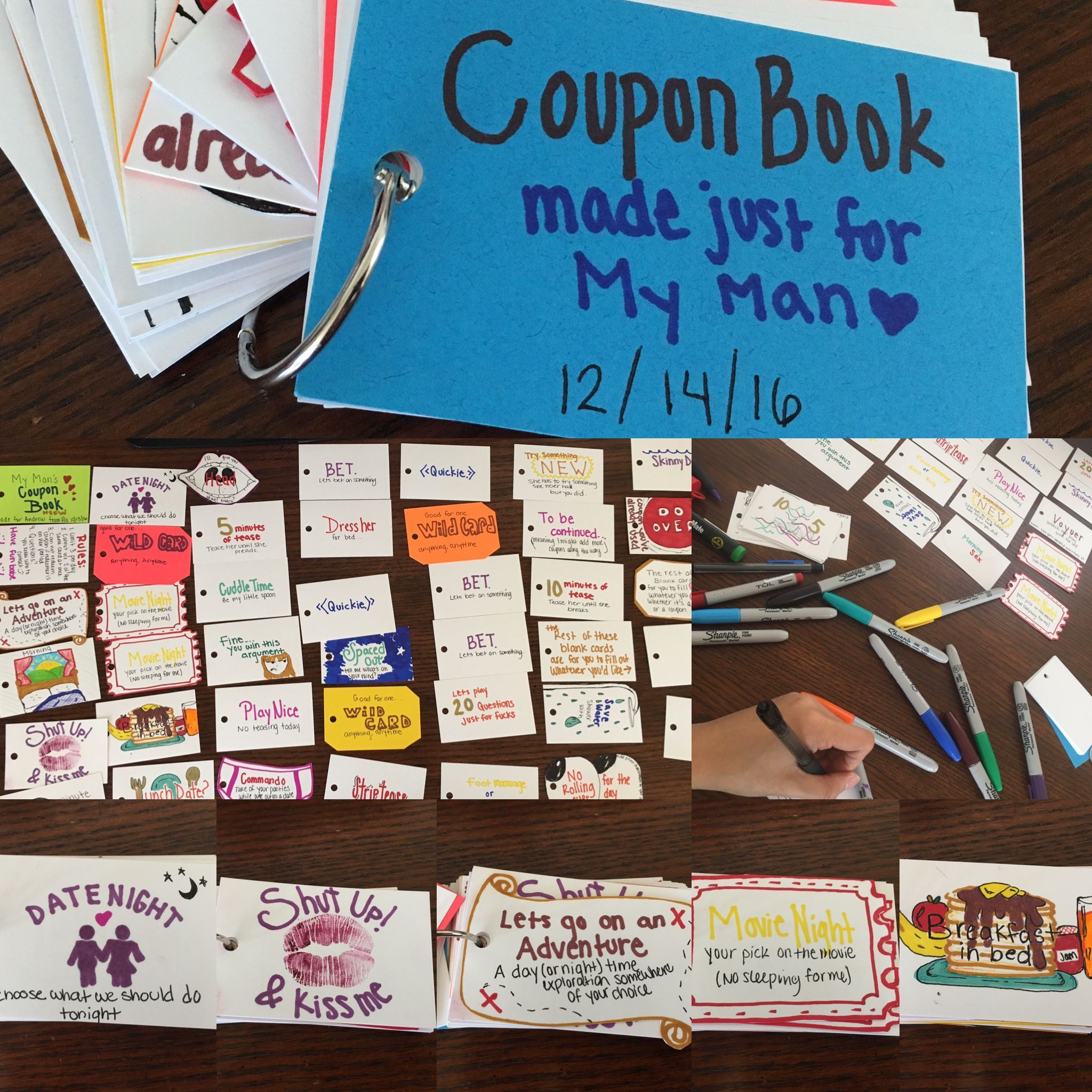 DIY Christmas Gifts For Husband
 A coupon book made for my boyfriend as a Christmas t