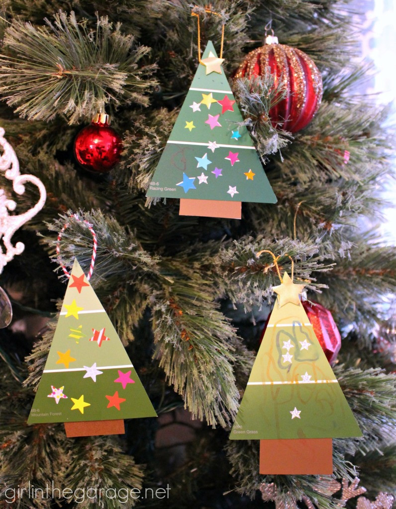 Diy Christmas Ornaments For Kids
 Easy Paint Chip Christmas Tree Ornament