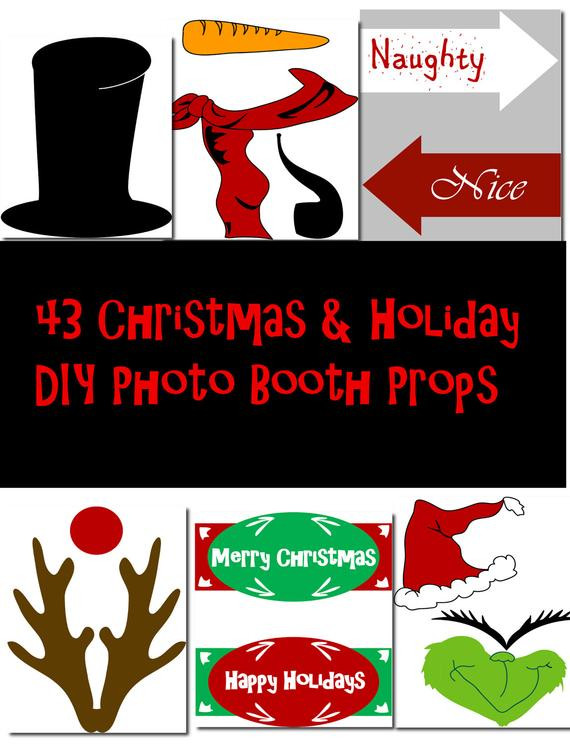 DIY Christmas Photo Props
 Christmas Booth Prop DIY 47 Set by DigitalConfectionery