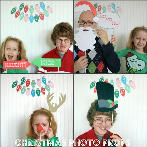 DIY Christmas Photo Props
 Christmas Booth Props DIY Printable by silhouetteshop