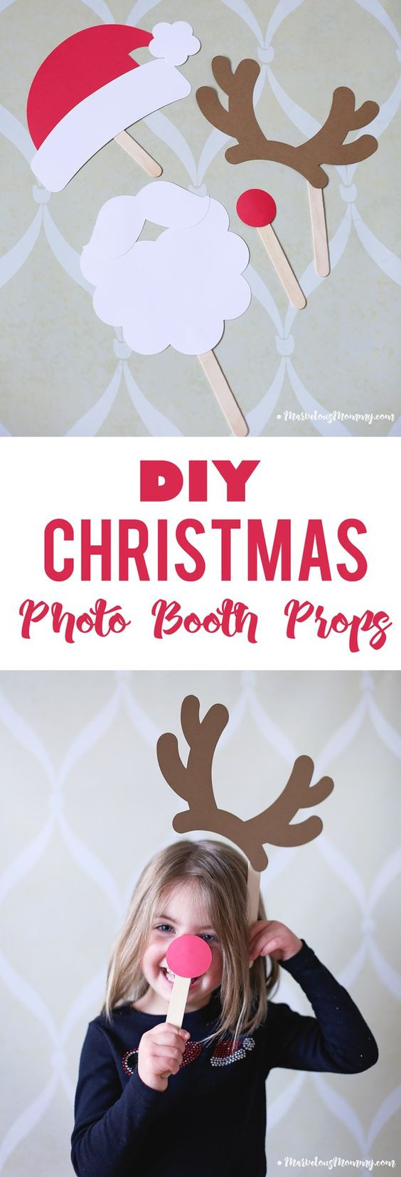DIY Christmas Photo Props
 booth props Christmas photo booth props and