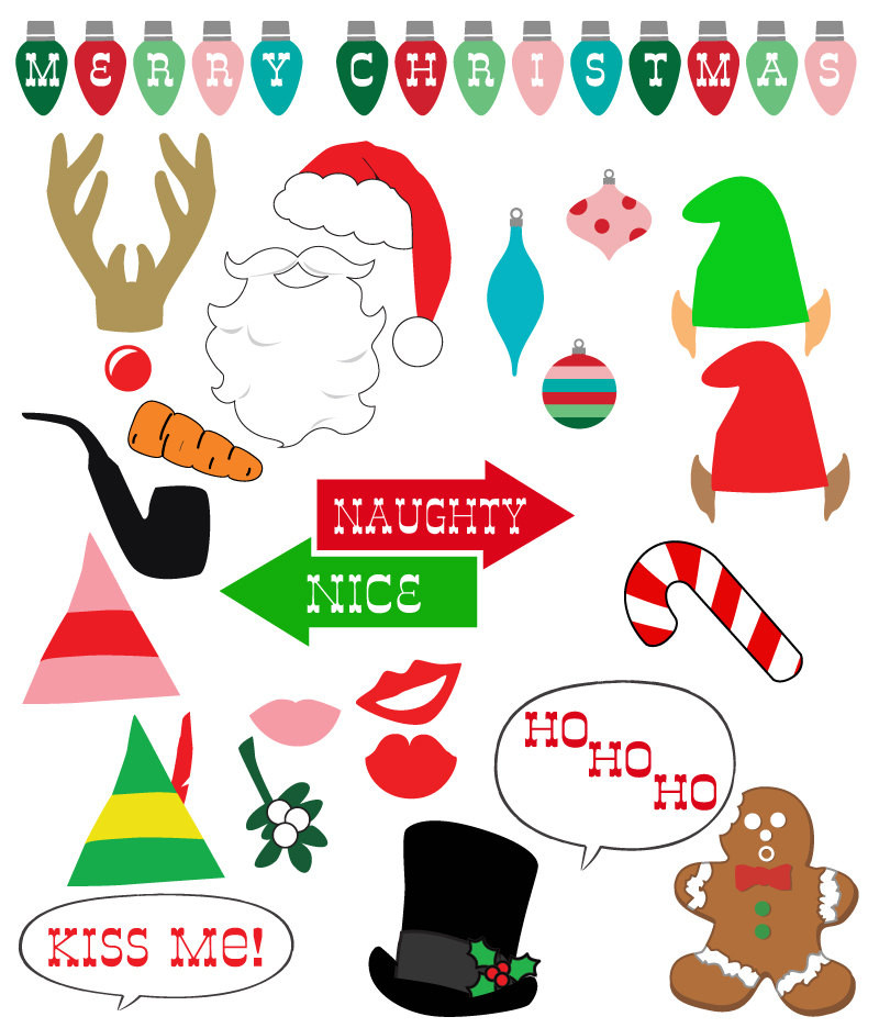 DIY Christmas Photo Props
 Christmas Props Printable DIY pdf by