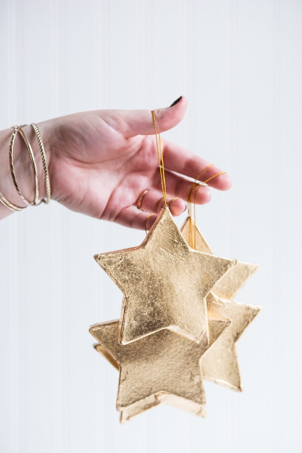 DIY Christmas Star
 DIY Gold Leaf Star Ornaments The Sweetest Occasion