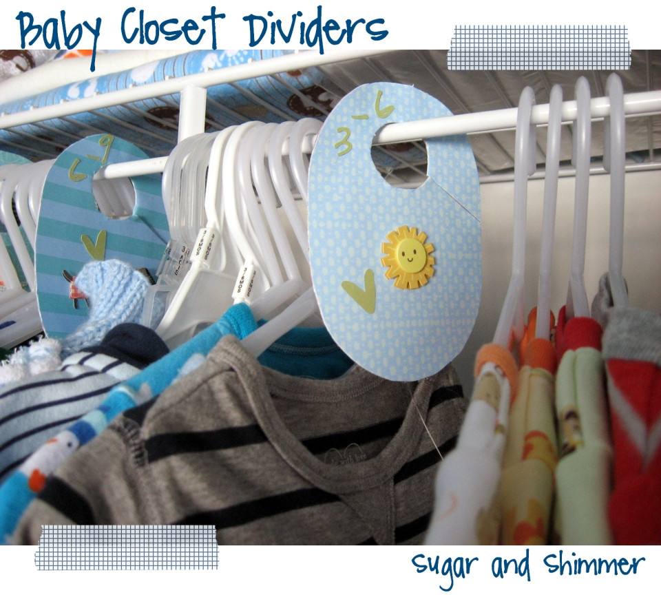 DIY Closet Dividers For Baby Clothes
 Sugar and Shimmer DIY Baby Closet Dividers