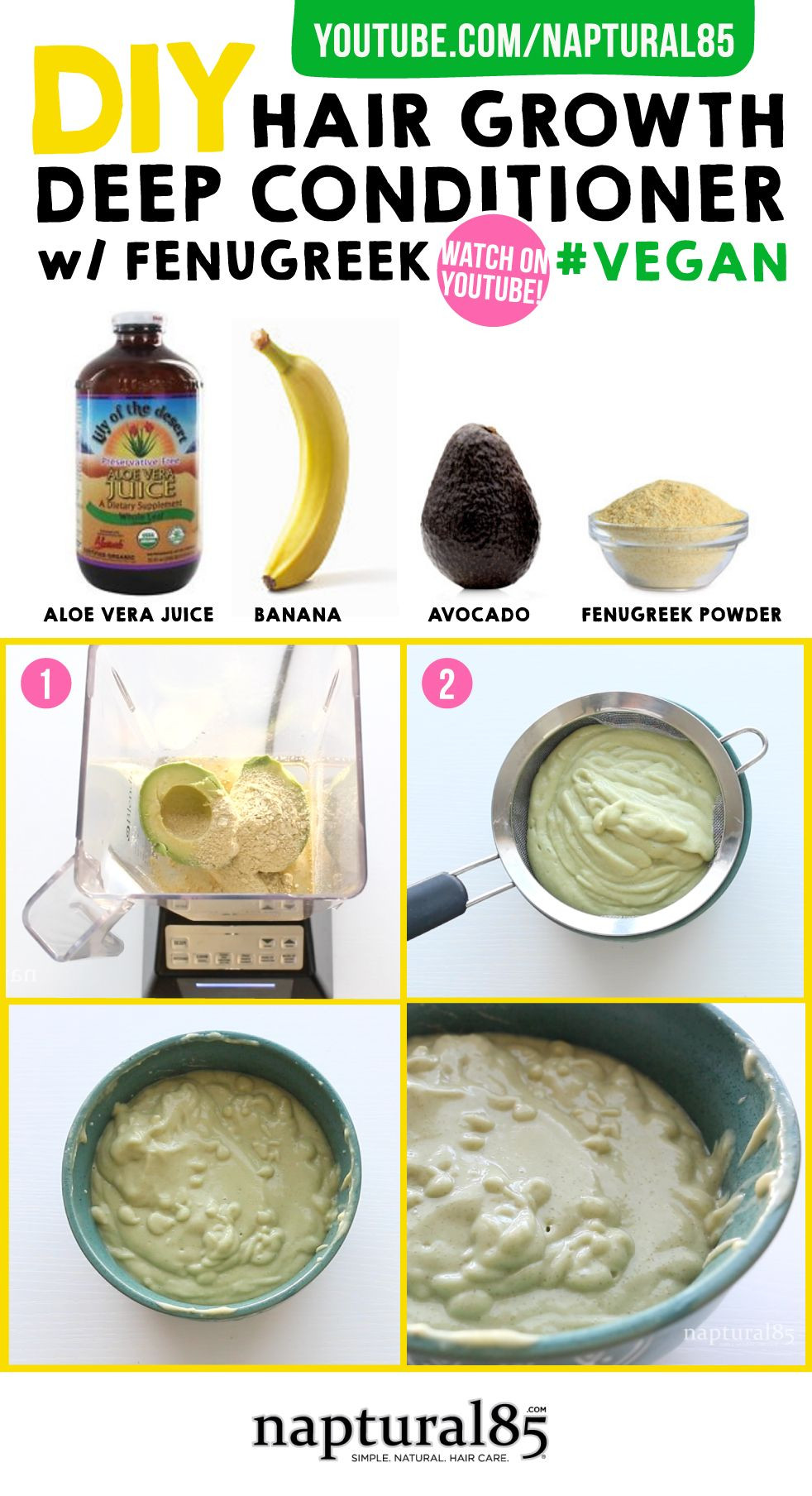 DIY Deep Conditioner For Hair Growth
 I ve been meaning to try a mask with banana and avocado in