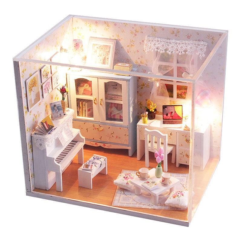 DIY Doll House Kits
 New Kits DIY Wood Dollhouse miniature with LED Furniture