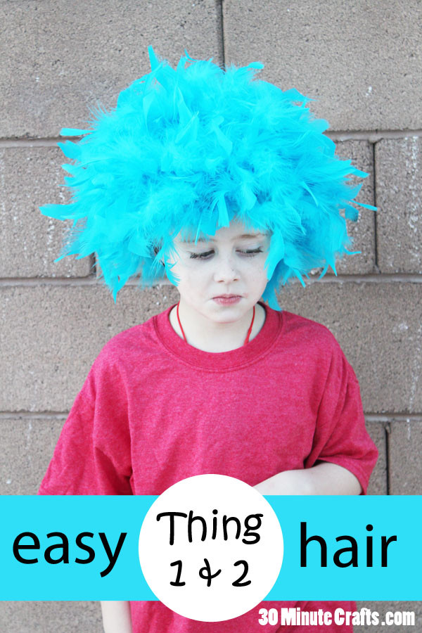 DIY Dr Seuss Costumes
 Simple DIY Thing 1 and Thing 2 Hair 30 Minute Crafts