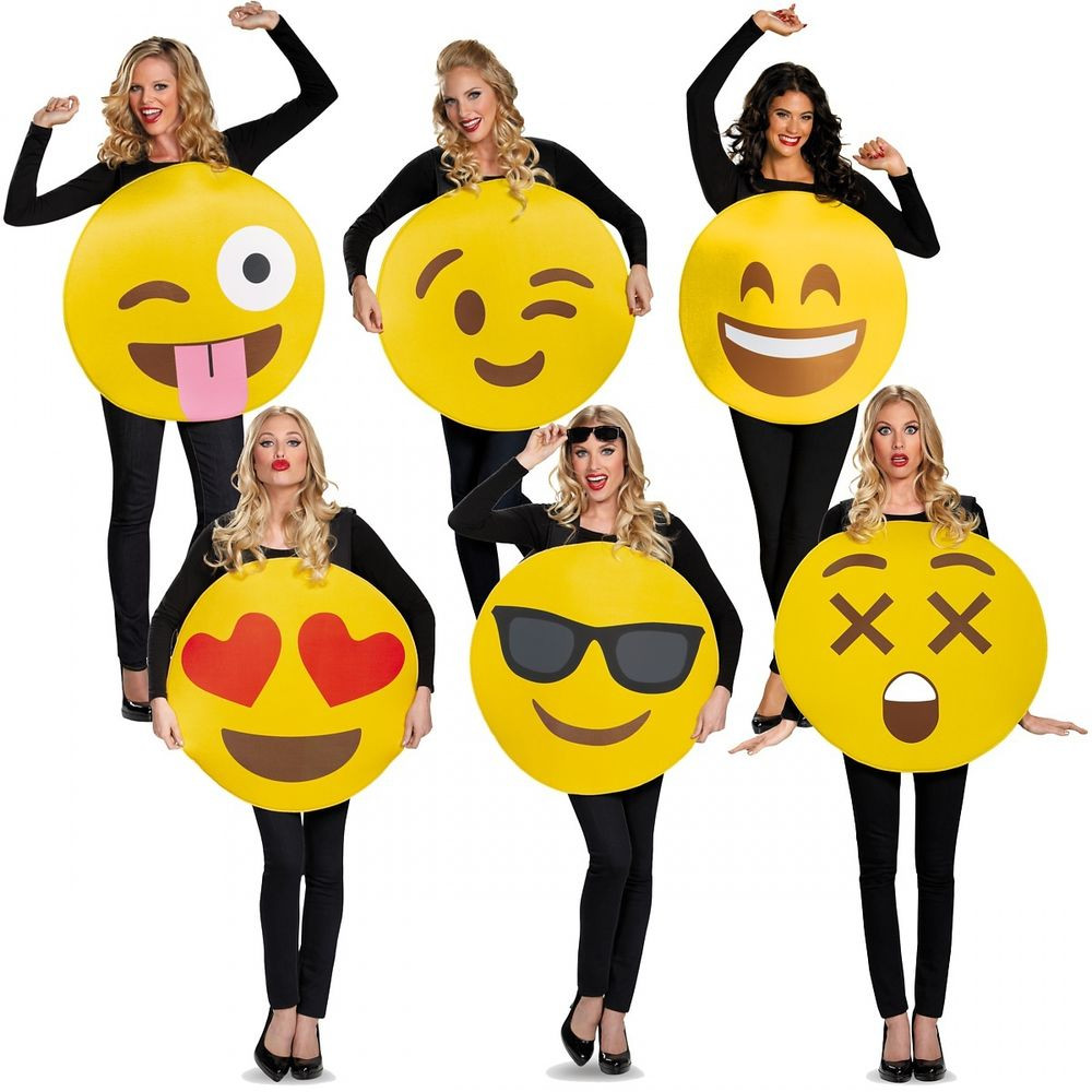 DIY Emoji Costume
 Emoji Costume Adult Funny Emoticon Smiley Face Halloween