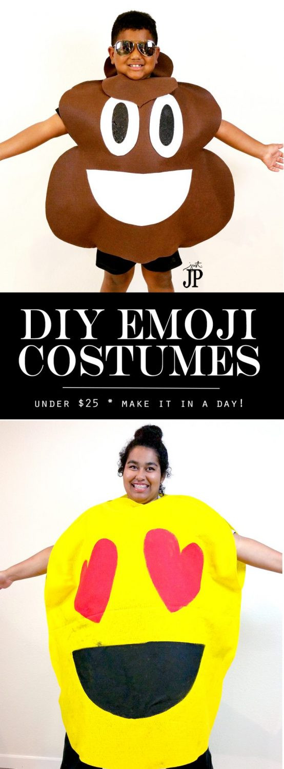 DIY Emoji Costume
 TWO No Sew DIY Emoji Costumes for Under $25 JPHalloween