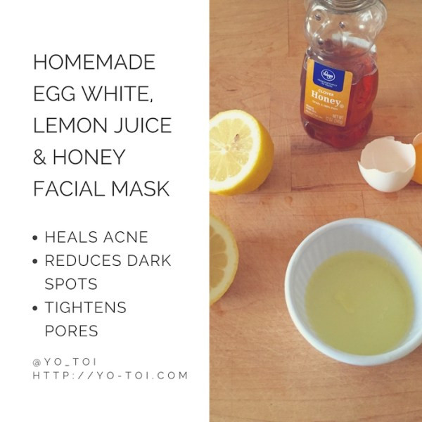 DIY Face Mask For Breakouts
 Egg White Lemon Juice & Honey Facial Mask for Acne Scars