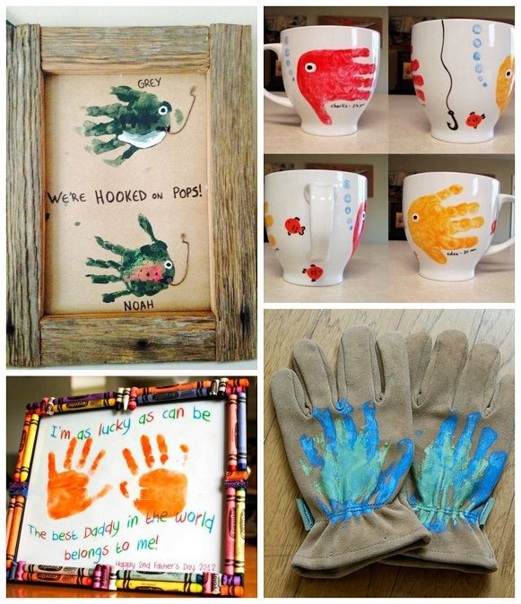 DIY Father'S Day Gifts From Toddler
 Father s Day Handprint Gift Ideas from Kids