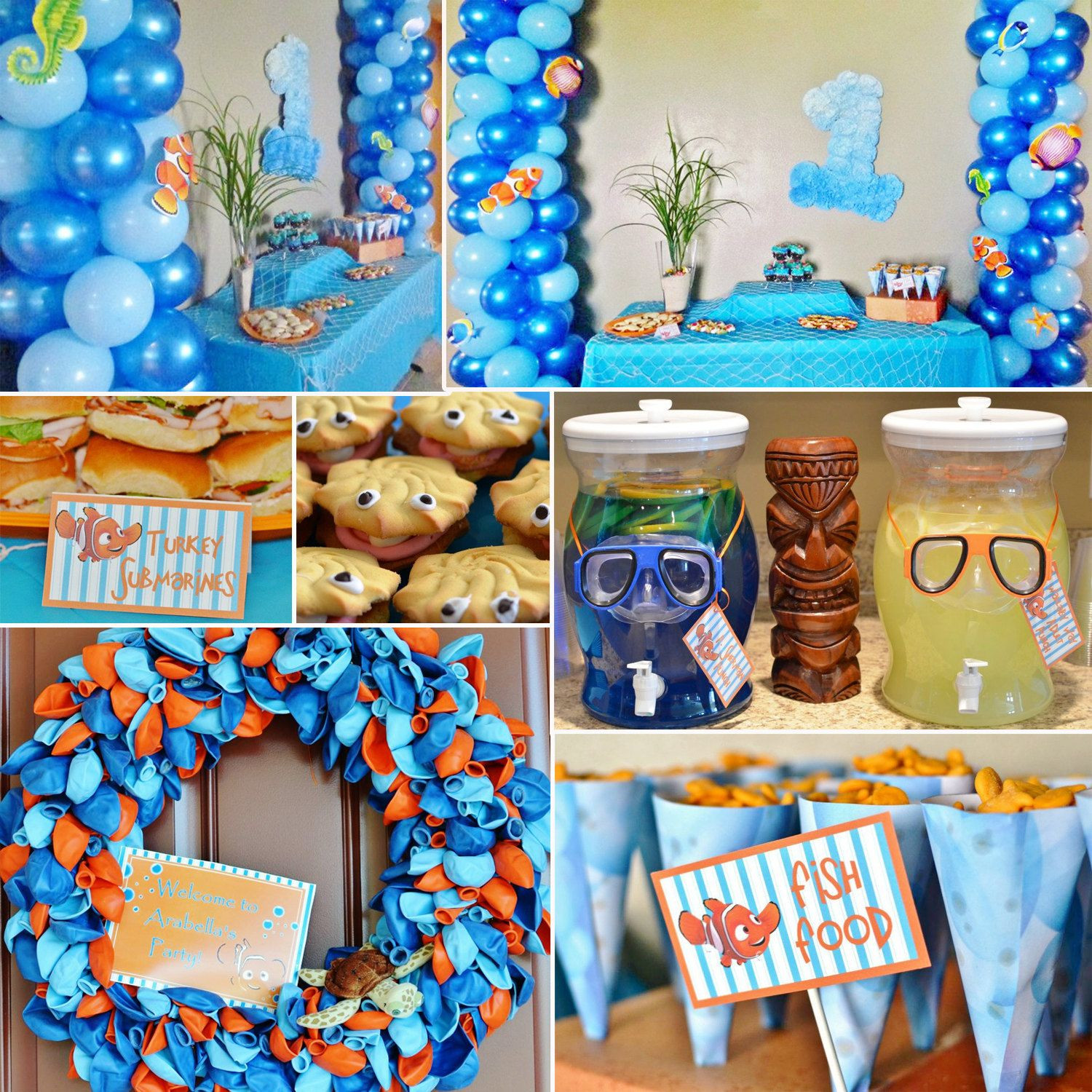 DIY Finding Nemo Decorations
 DIY Digital Customized Finding Nemo Party Pack Bundle $45