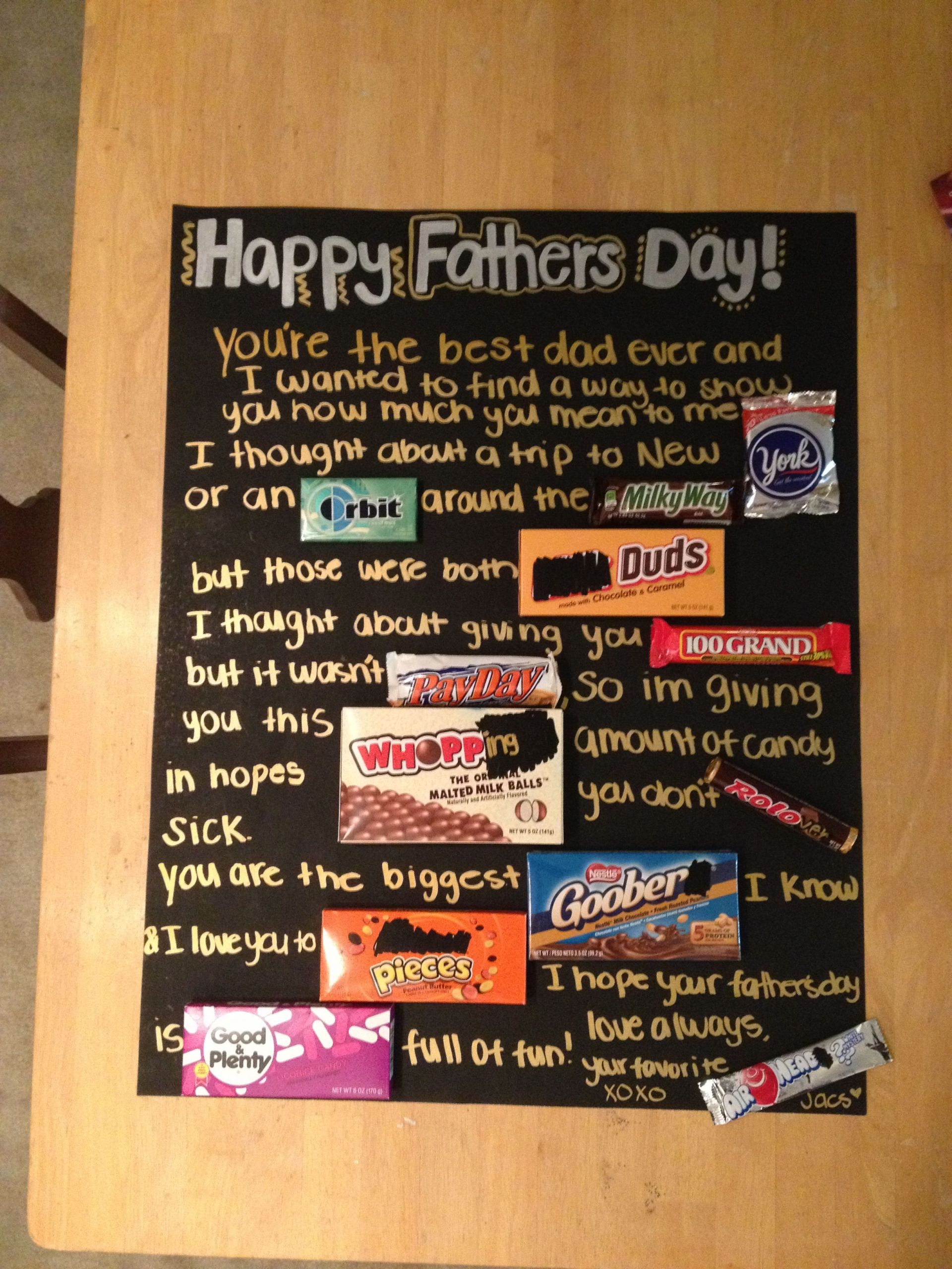 Diy First Father'S Day Gift Ideas
 Father s Day candy card