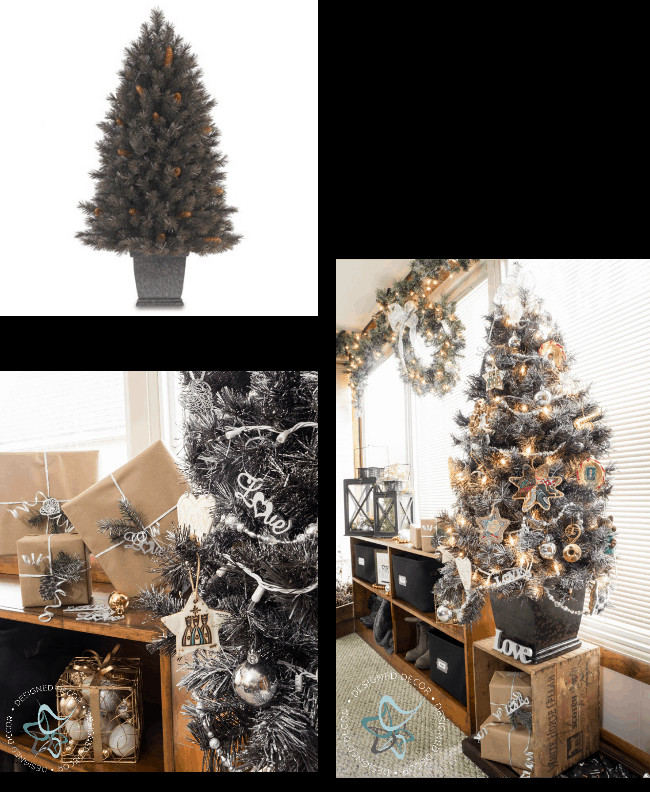 DIY Flocked Christmas Tree
 Easy DIY Flocked Christmas Tree and Wreath Designed Decor