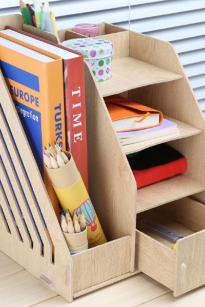 DIY Folder Organizer
 Handy DIY Multifunctional Wooden Folder for Books Desk
