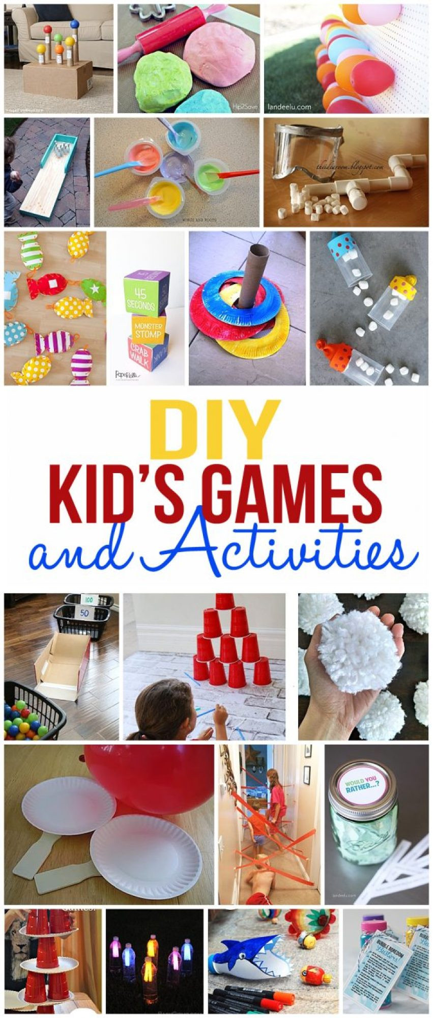 DIY Games For Kids
 DIY Kids Games and Activities for Indoors or Outdoors