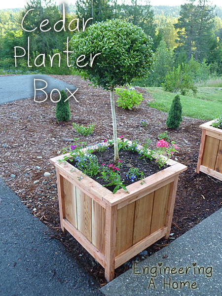 DIY Garden Planter Boxes
 Pretty Front Porch DIY Cedar Planter Boxes