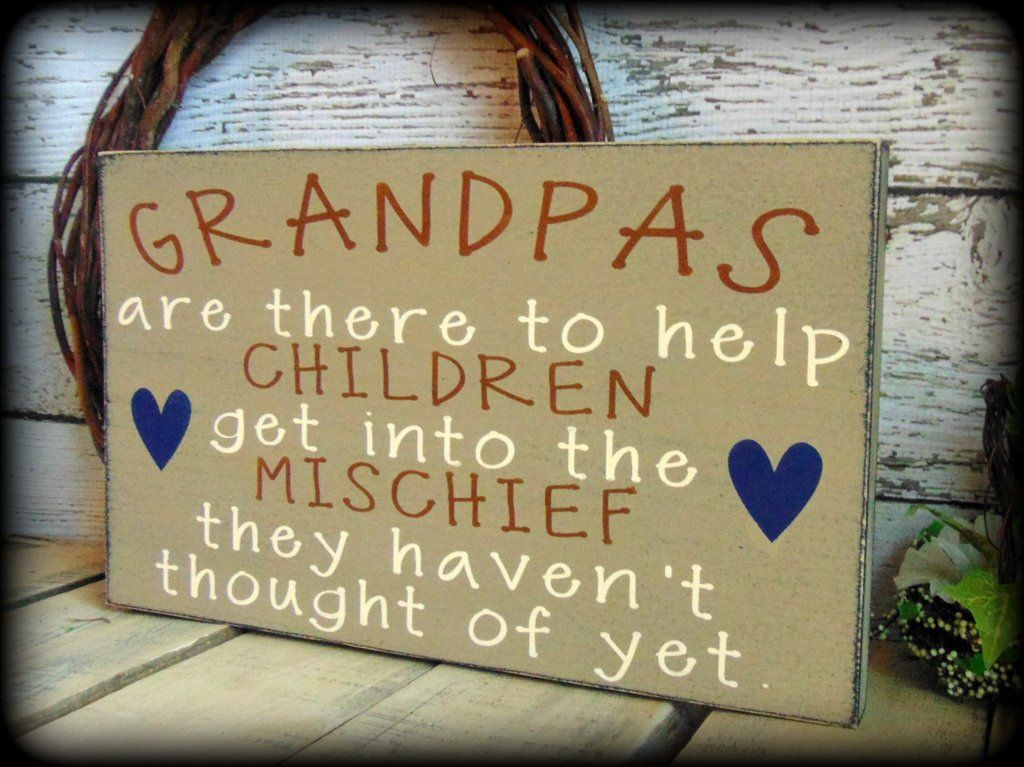 DIY Gifts For Grandpa
 Funny Gift For Grandpa Handmade Wooden Sign Rustic Wood