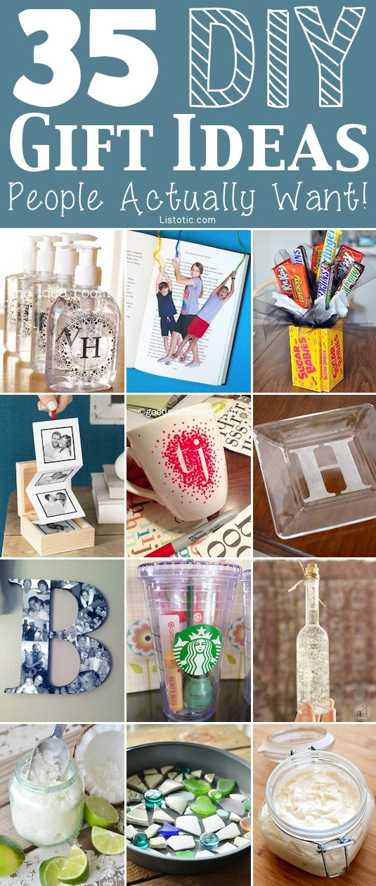 DIY Gifts Ideas For Friends
 35 Easy DIY Gift Ideas People Actually Want for