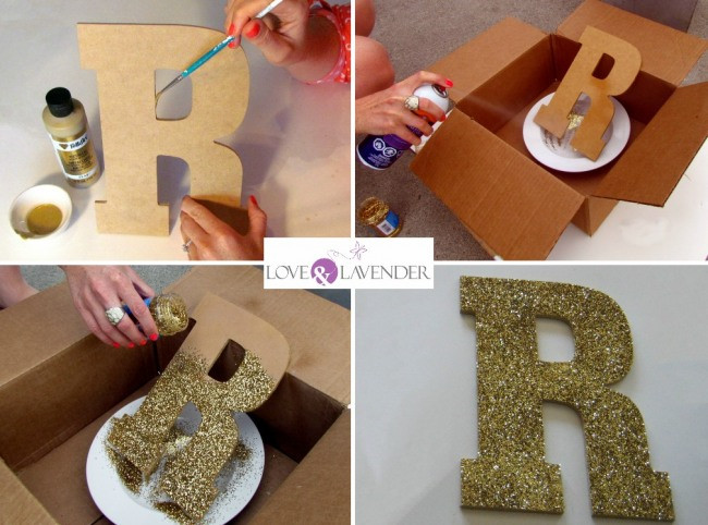 DIY Glitter Wooden Letters
 How to DIY Glitter Letters for Your Wedding