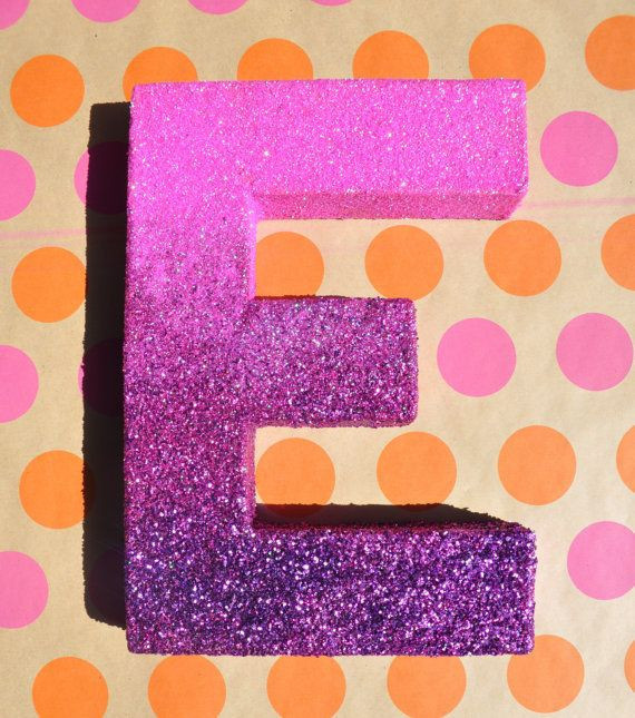 DIY Glitter Wooden Letters
 ombre glitter