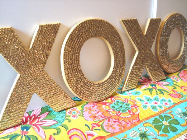 DIY Glitter Wooden Letters
 Twisted Twig Sequin Letters