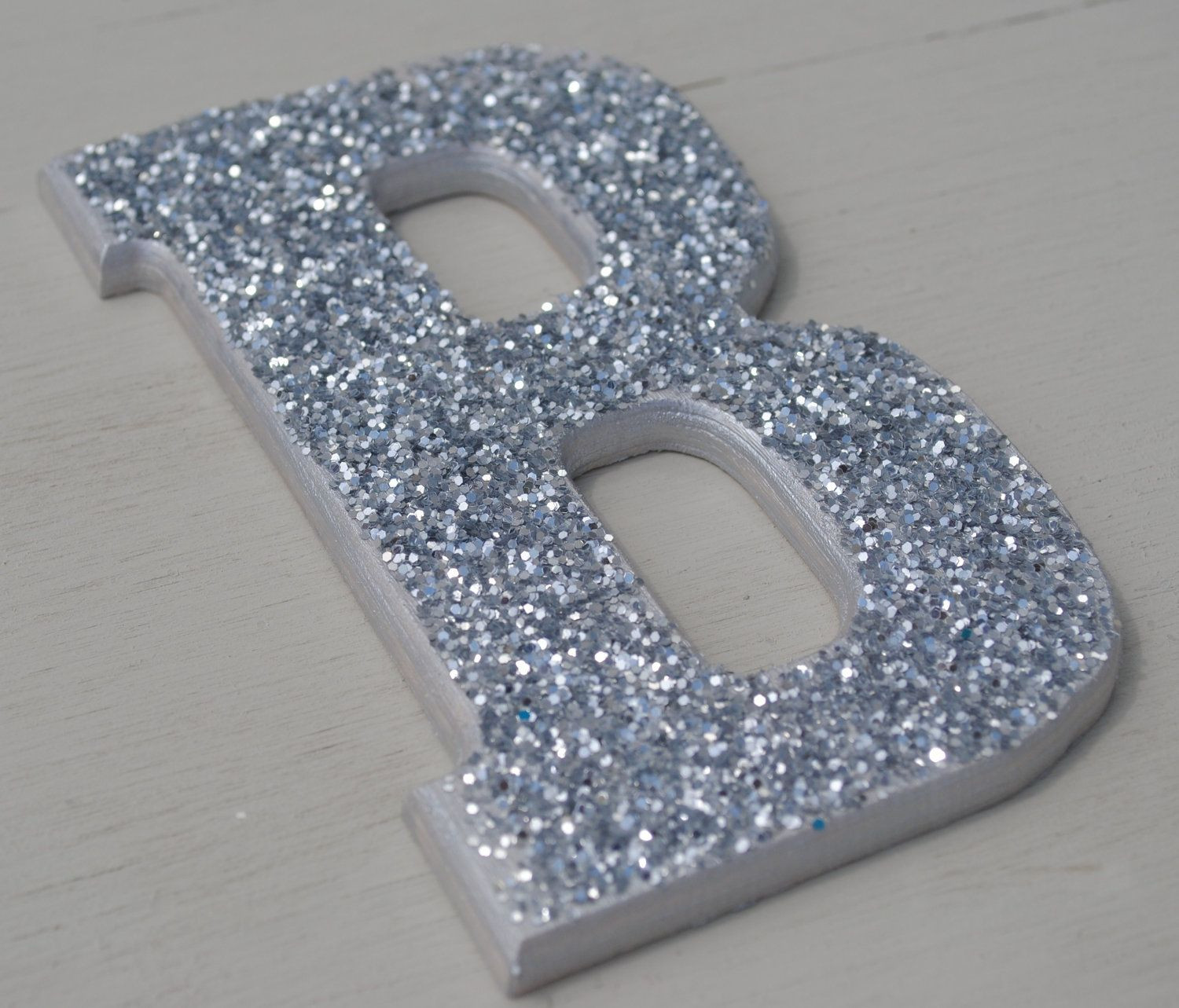 DIY Glitter Wooden Letters
 9" Decorative Silver Glitter Wall Letters Girls Bedroom