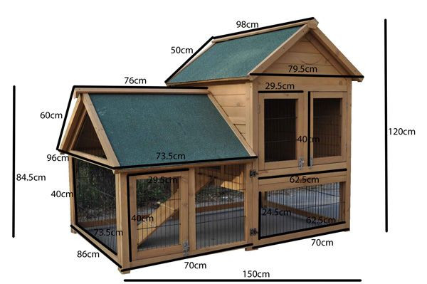 DIY Guinea Pig Cage Plans
 Giant Rabbit Hutch Guinea Pig Cage Chicken Coop House 1
