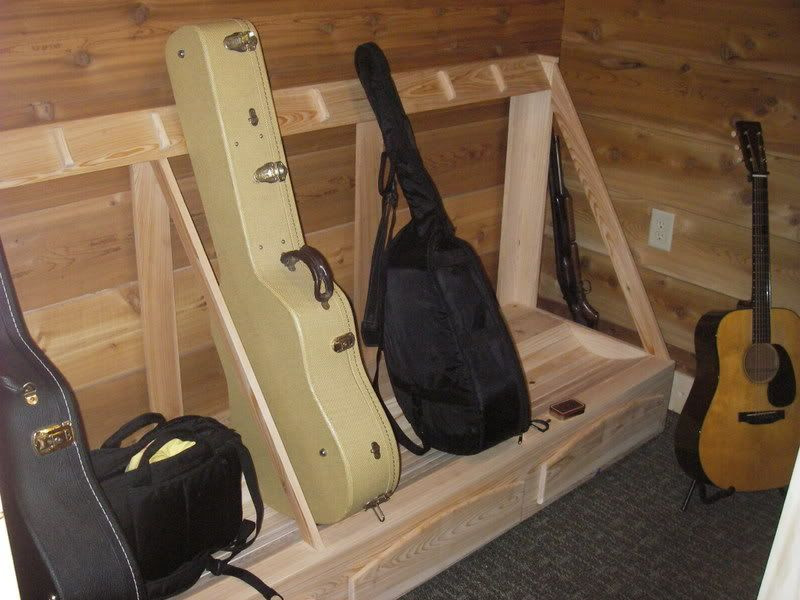 DIY Guitar Case Rack
 Guitar Case Storage Rack in 2019