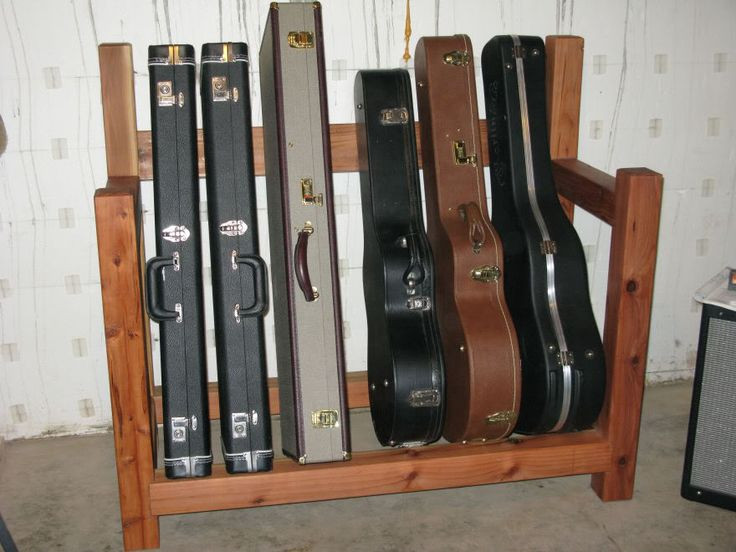 DIY Guitar Case Rack
 1000 images about Guitar case storage ideas on Pinterest