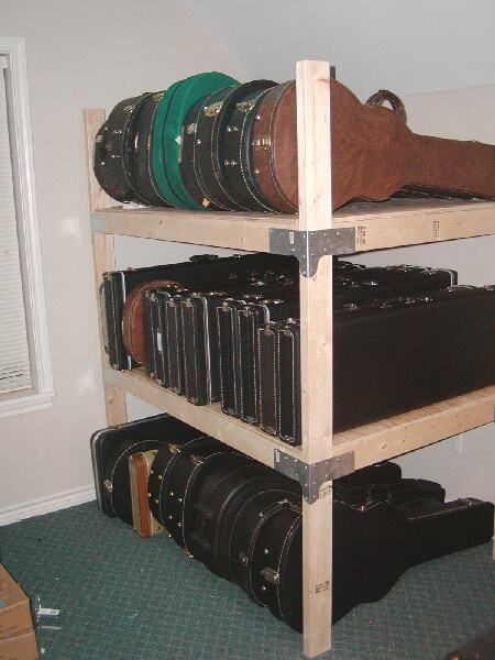 DIY Guitar Case Rack
 29 best Guitar Case Storage Racks images on Pinterest