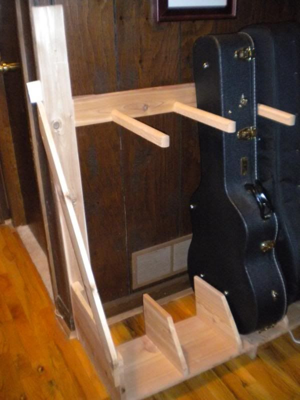 DIY Guitar Case Rack
 Instrument storage vertical floor rack project in 2019