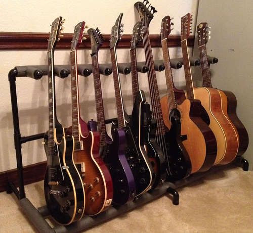 DIY Guitar Case Rack
 DIY Pvc Multiple Guitar Stand For our home