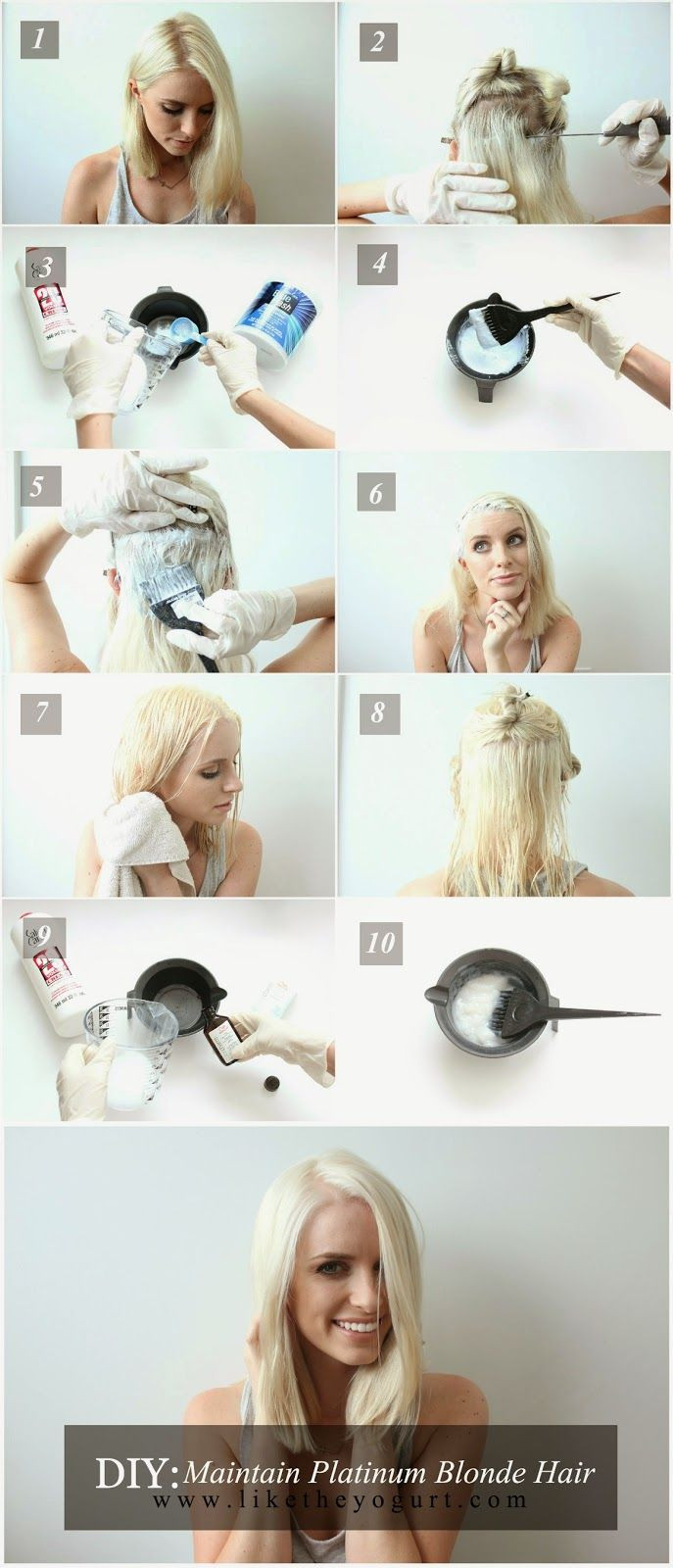 DIY Hair Bleach
 DIY Maintaining Platinum Blonde Hair