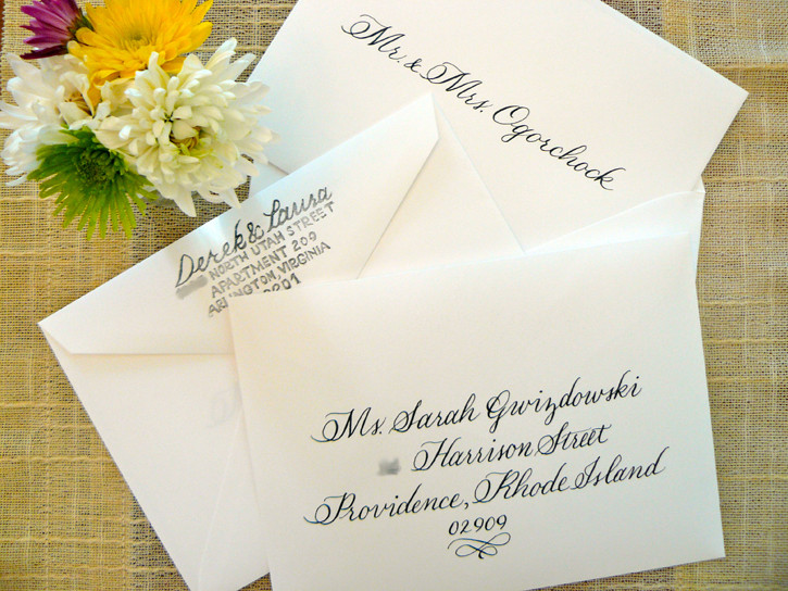 DIY Handwritten Wedding Invitations
 Simply Handwritten DIY Wedding Invitations and Envelope