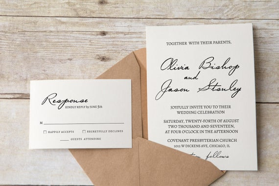 DIY Handwritten Wedding Invitations
 Wedding Invite Template Handwritten Wedding Invite Template