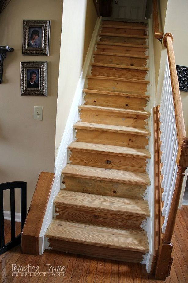 DIY Hardwood Staircase
 Changing Carpeted Stairs To Wooden Stairs