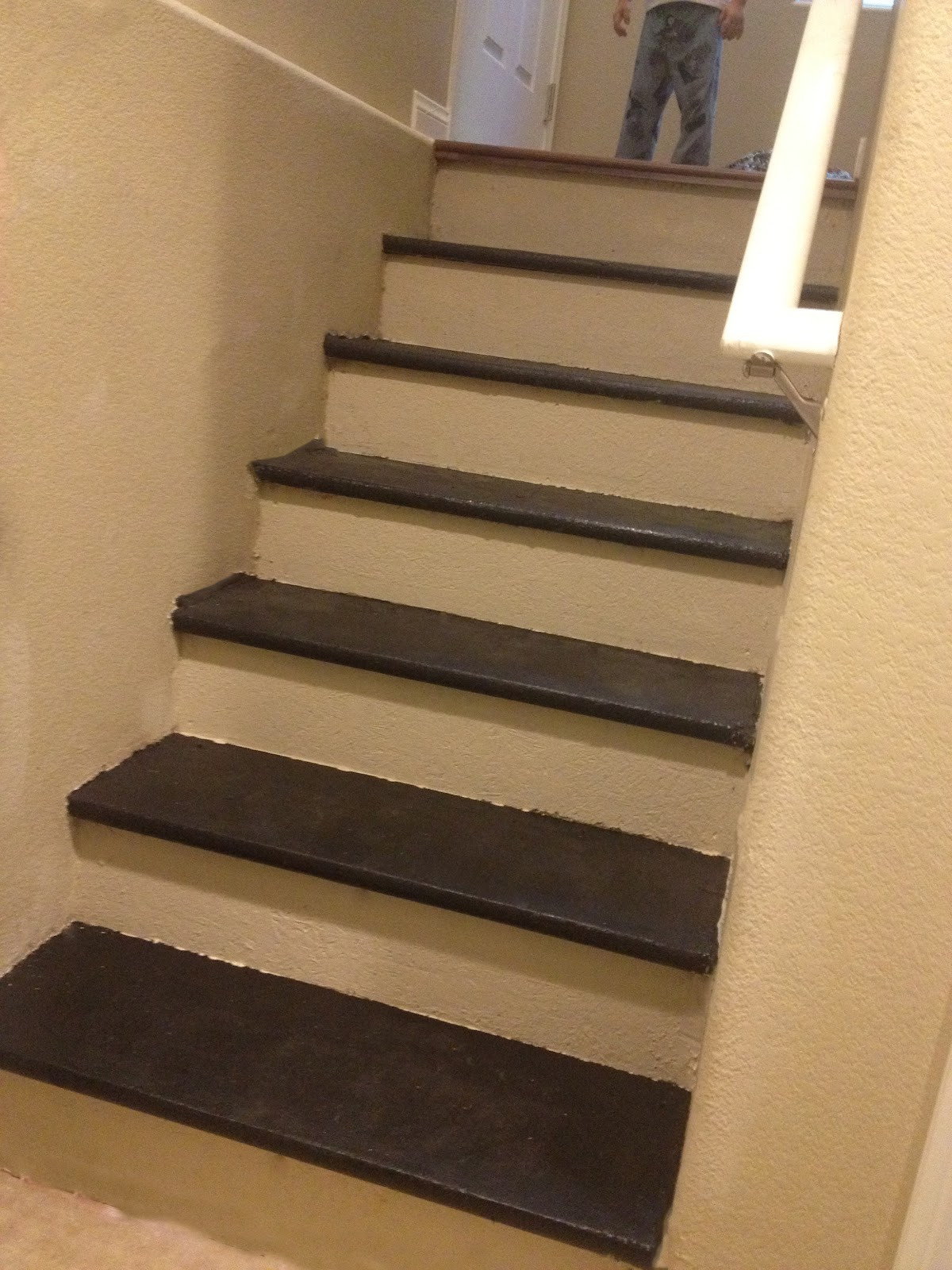 DIY Hardwood Staircase
 Choosing Contentment Inexpensive DIY Carpet to Wood Stairs