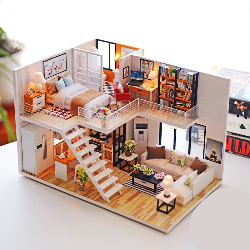 DIY Home Kit
 Diy Miniature Wooden Doll House Furniture Kits Toys