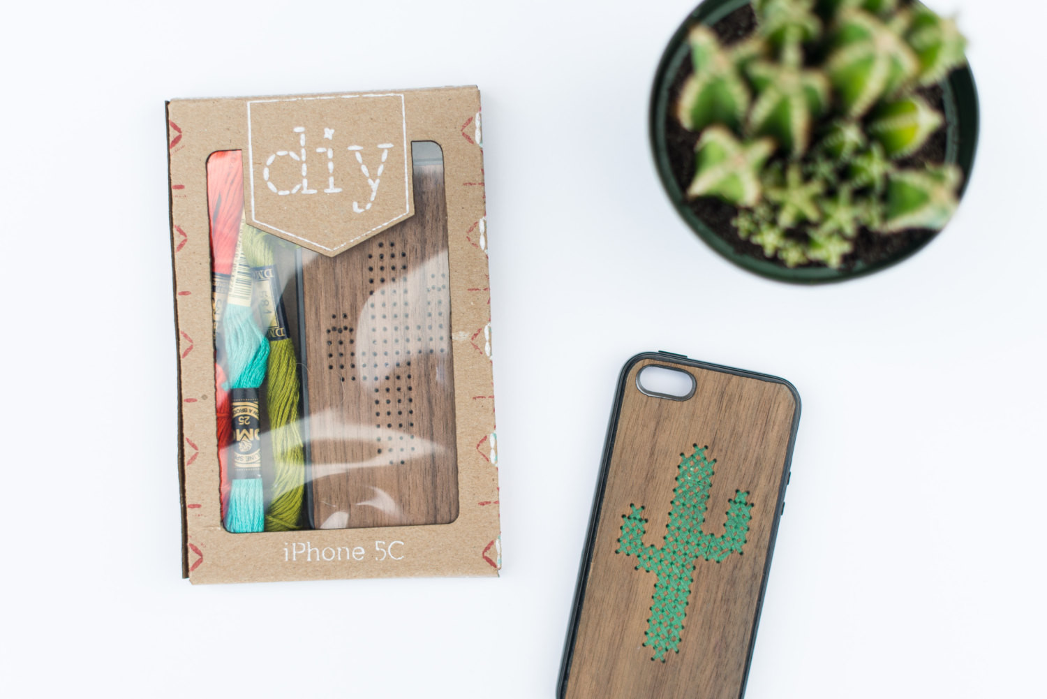 DIY Iphone Case Kit
 diy embroidery iphone case kit by SavvieStudio on Etsy