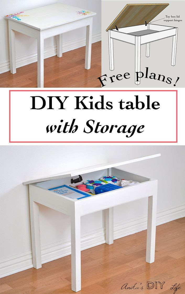 Diy Kids Desk Plans
 DIY Kids Table with Storage