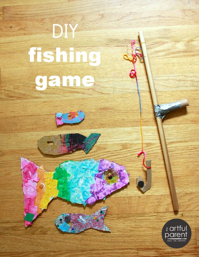 DIY Kids Fishing Pole
 A DIY Fishing Game and Pretend Play with Fort Magic