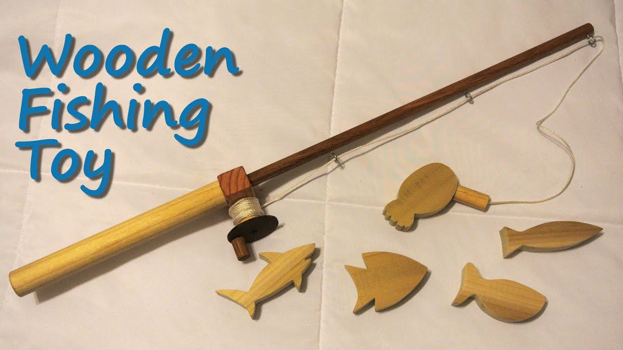 DIY Kids Fishing Pole
 Wooden fishing toy DIY tutorial