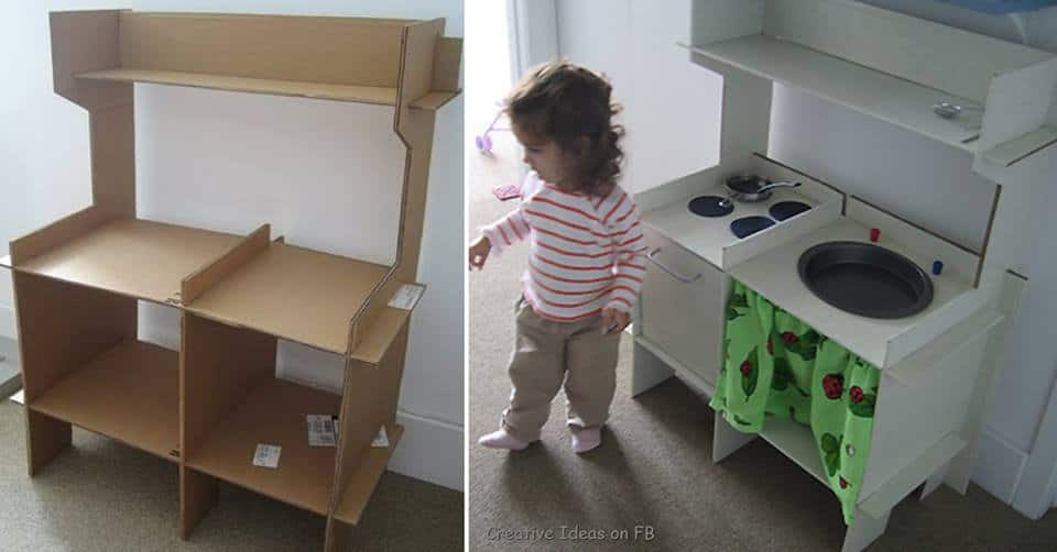 DIY Kids Kitchen
 DIY Cardboard Play Kitchen